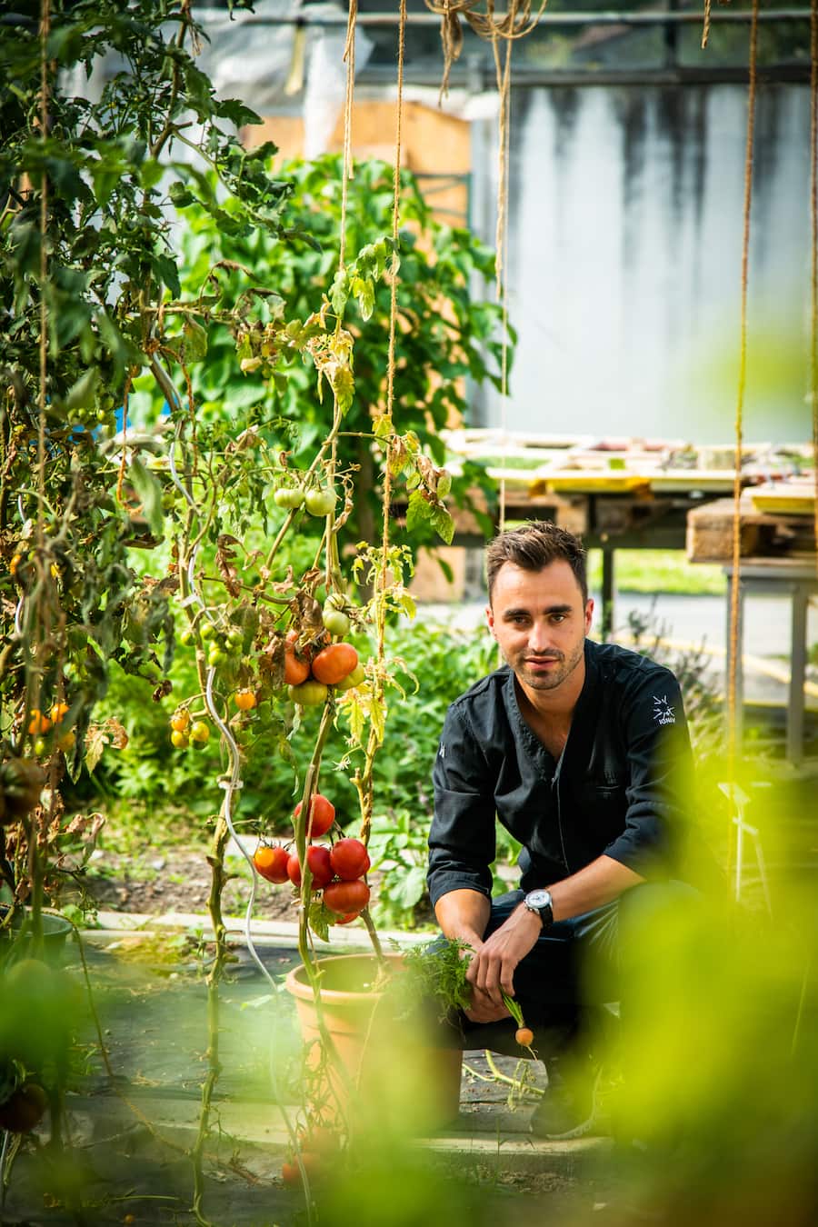 Hotel Grand Resort Bad Ragaz 2020: Silvio Germann in seinem Gewächshaus