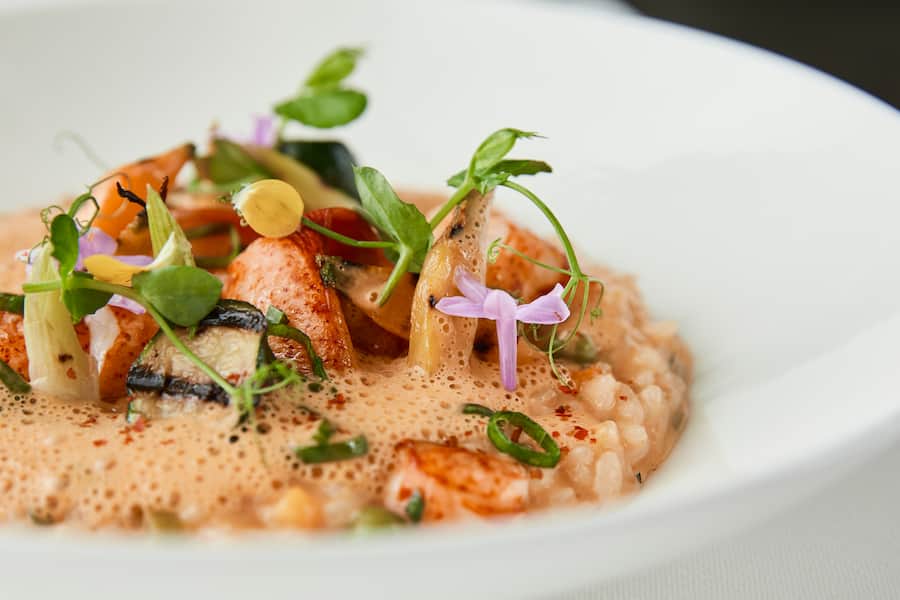 Hummerrisotto von Küchenchef Roger Hübscher, Brasserie Grandhotel Les Trois Rois Basel, 15.07.2020, Foto Lucia Hunziker