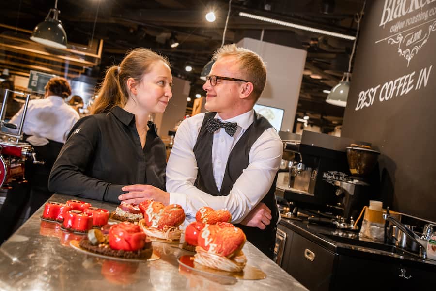Jelmoli-Bäckerei 2021: Cornelia Vock, Conditorin, Marc Döhring, Zuckerbäcker