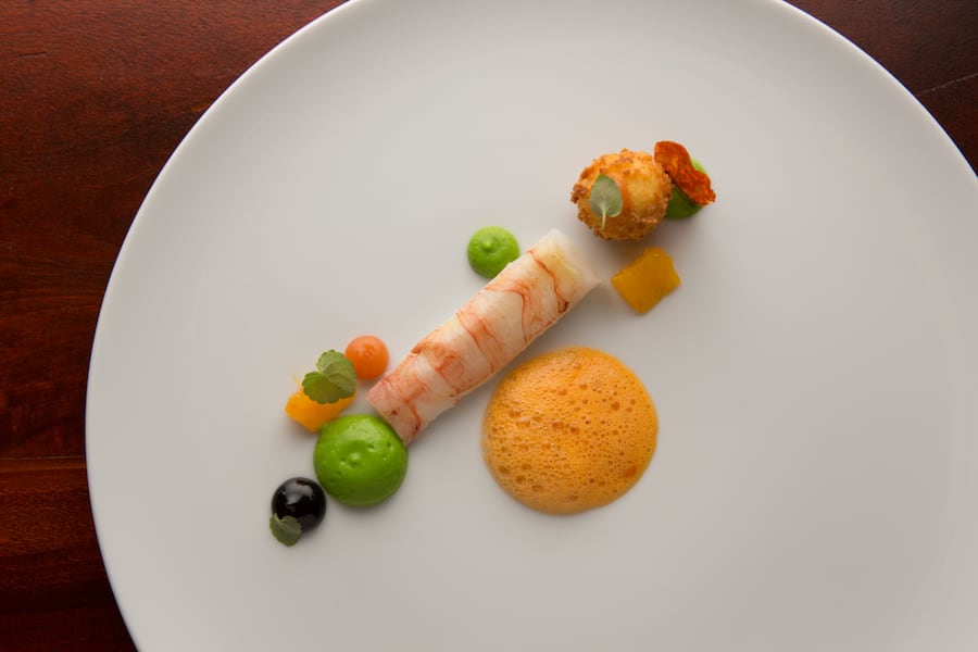 Kaisergranat, Chorizo, Erbs, Orange