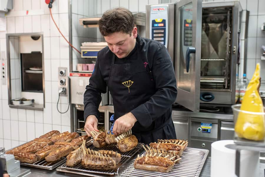 07.10.2019; Basel: Koch des Jahres - Tanja Grandits; Marco Böhler (Küchenchef). © Valeriano Di Domenico