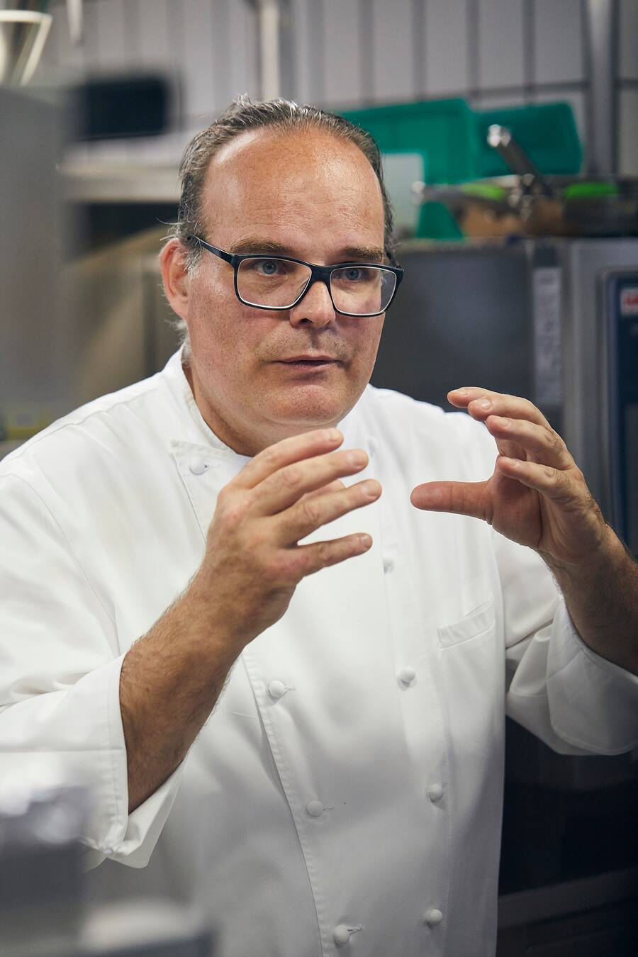 Kochen mit Kaffee von Nespresso. Arno Abächerli, Auberge de la Croix Blanche, Route de Donatyre 22, 1583 Villarepos, 09.09.2019, Foto Lucia Hunziker