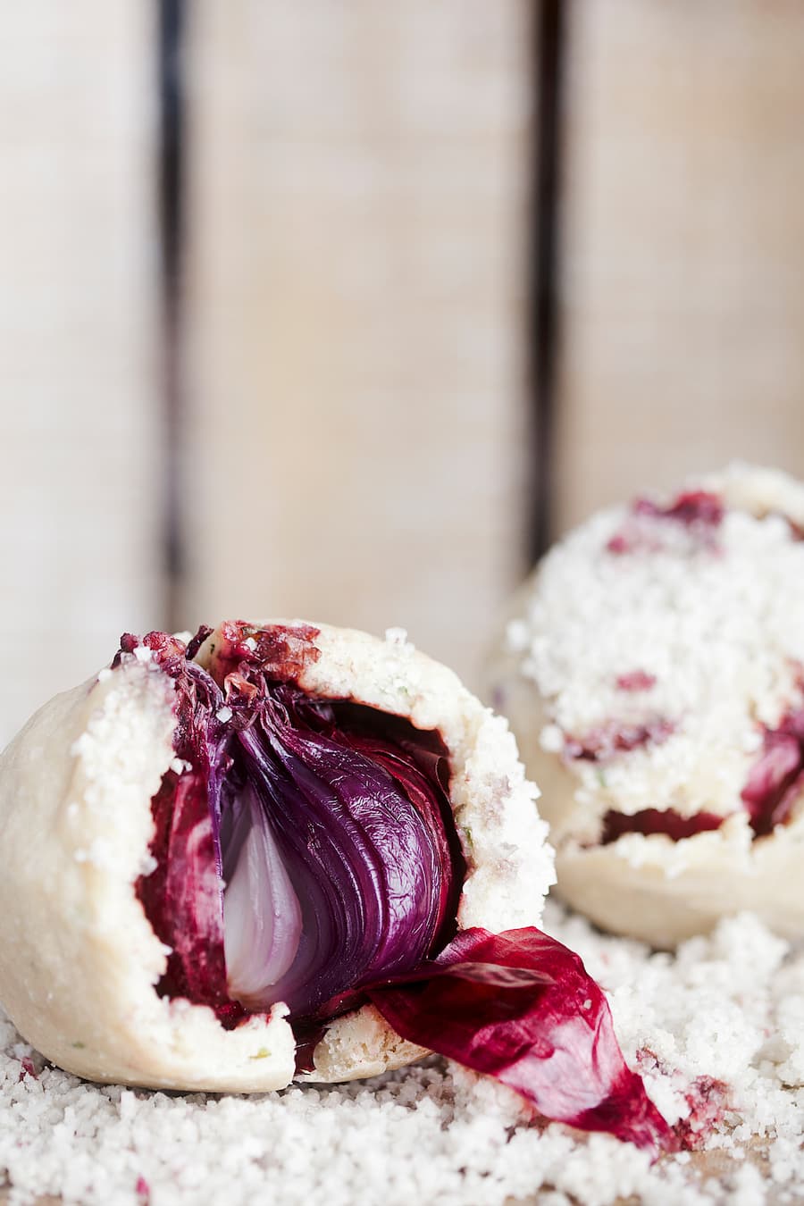 Kruste Salz Zwiebeln