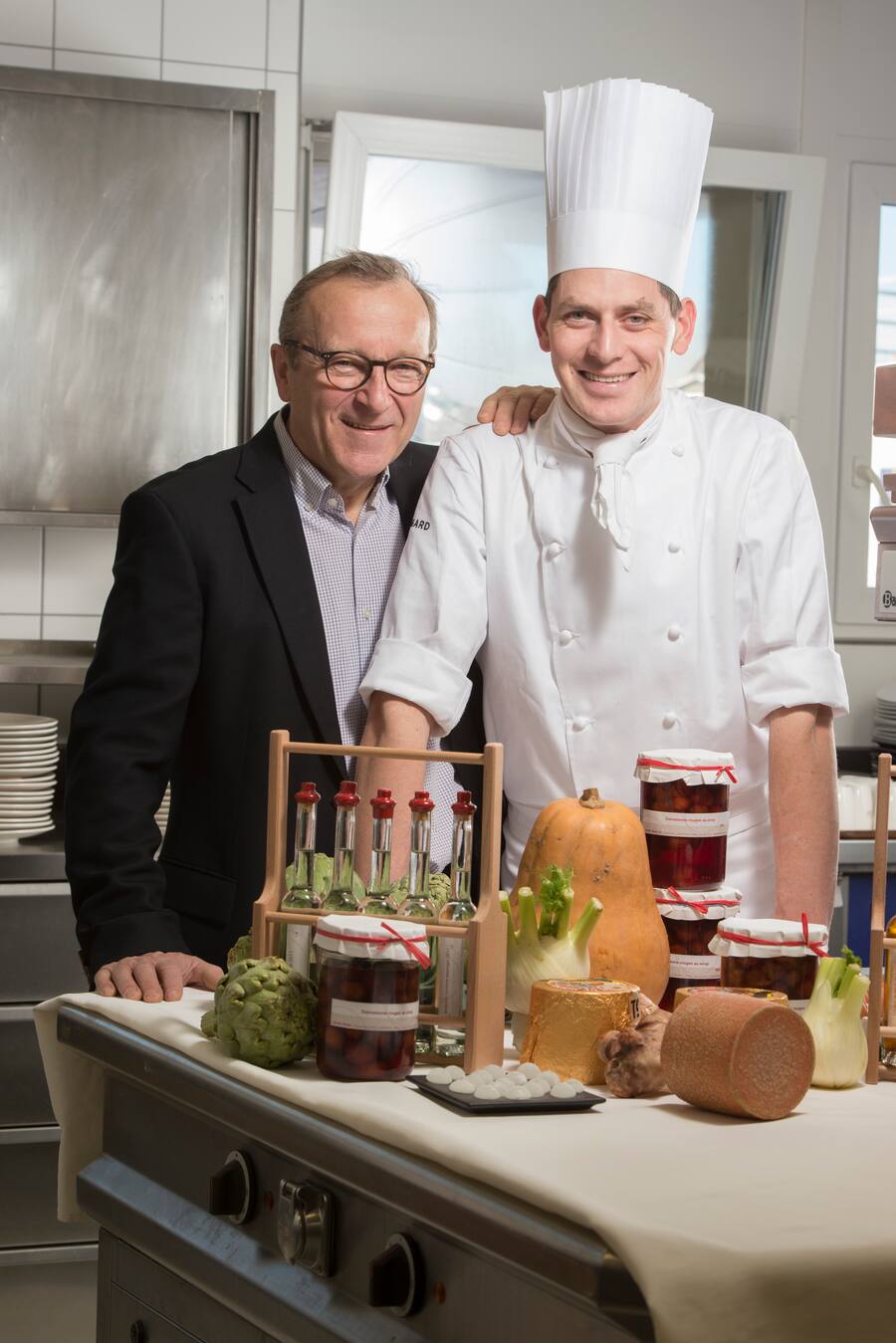 Le sucesseur de Georges Wenger au Noirmont,Jérémy Desbraux avec Georges Wenger