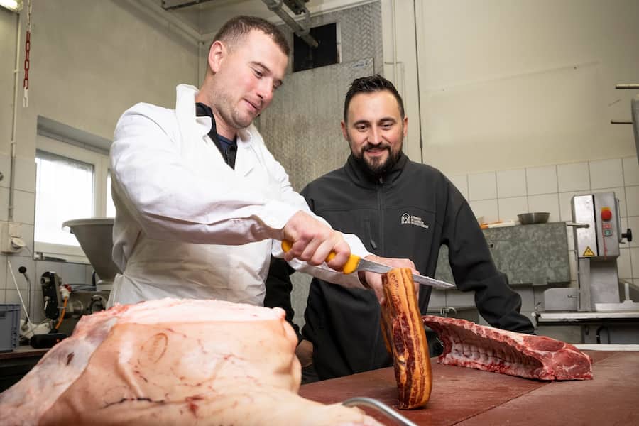 Avec Jonas Porchet de la boucherie du Jorat à Carrouge (VD)