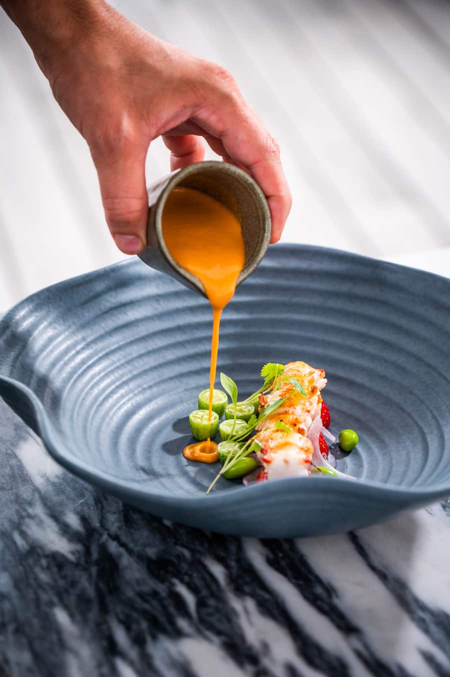 La Réserve Eden au Lac Zürich Bluefin Tuna (Maguro), Ceviche, Soja-Paprikasauce November 2021