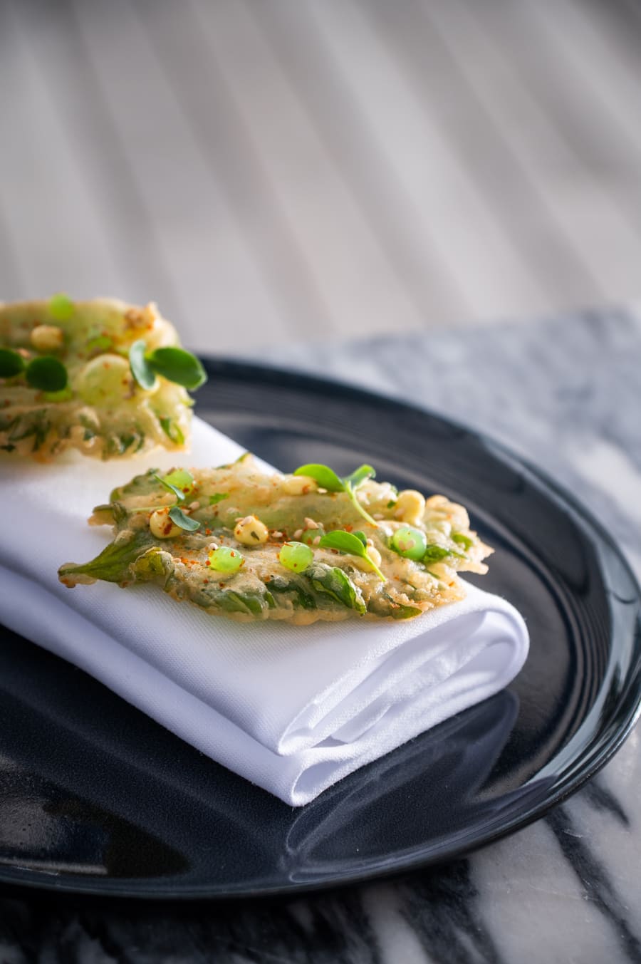 La Réserve Eden au Lac Zürich Shiso Tempura, Aji Mayo November 2021