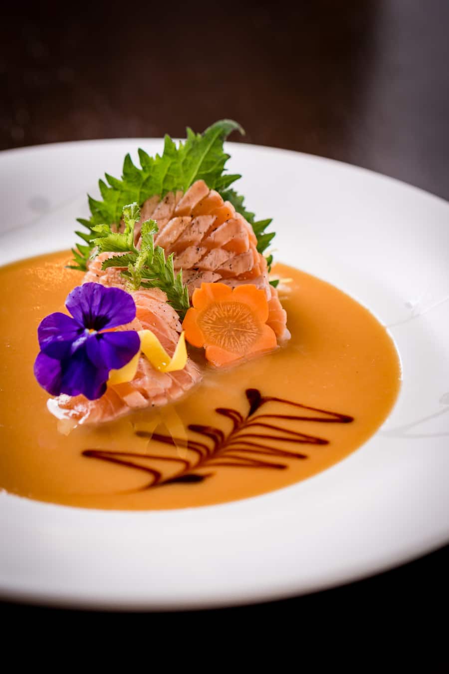 Salmon Karashi Su Miso - La Coupole - Matsuhisa, Badrutt's Palace