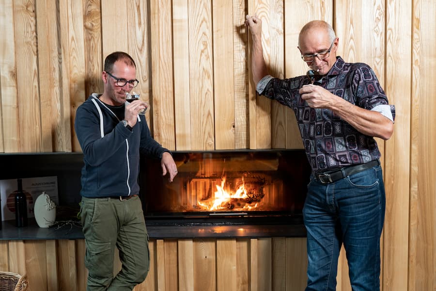 Element 5, Gemeinschaftswein von 4 Winzern aus der Region Schaffhausen, Thomas Stamm, Stamm Wein (r), Stefan Gysel Saxer, aagne (l)