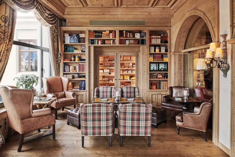 Gstaad Palace Hotel Smokers Lounge Winter
