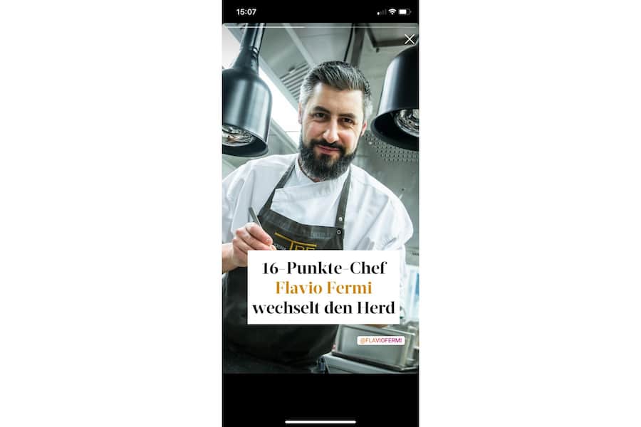 Top Story auf Instagram im Jahr 2021 Flavio Fermi wechselt