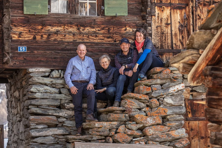 v.l. Familie Max, Greti, Markus, Marion Mennig