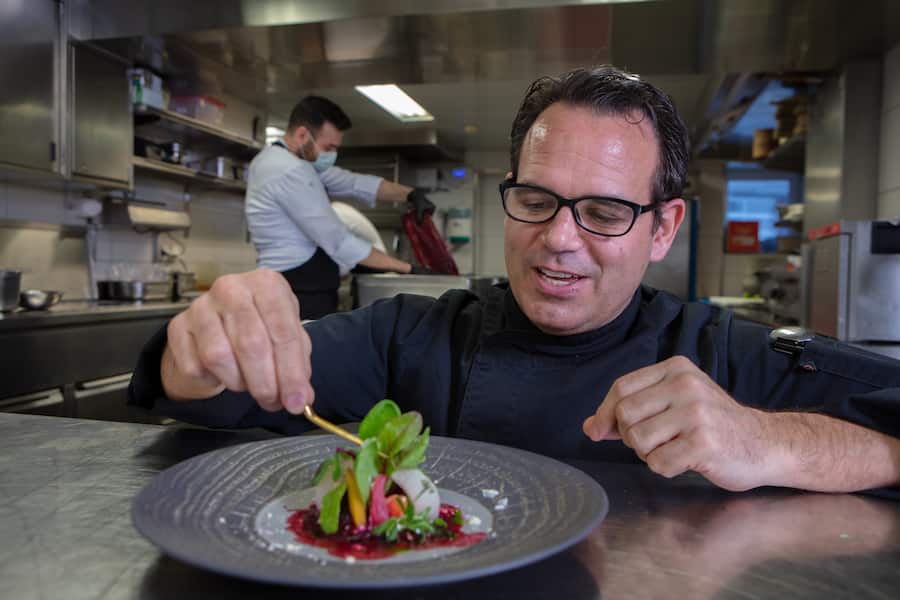 Chef Florian Schwarz Restaurant Hide & Seek Hotel Giardino Mountain St. Moritz-Champfèr Januar 2022