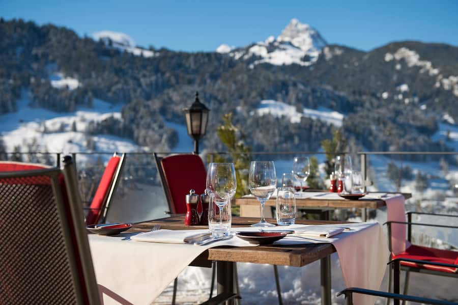 Terrasse Le Grand Chalet in Gstaad Winter 2022