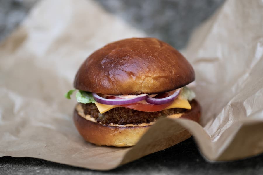 Kollektiv Eulenspiegel Tempeh-Burger in Basel