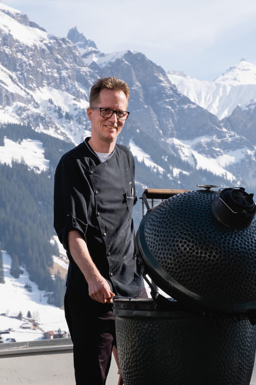 Hotel Bellevue, Hotel, Spa, Adelboden, Luma, Green Egg, Grill, BBQ, Jürgen Willing