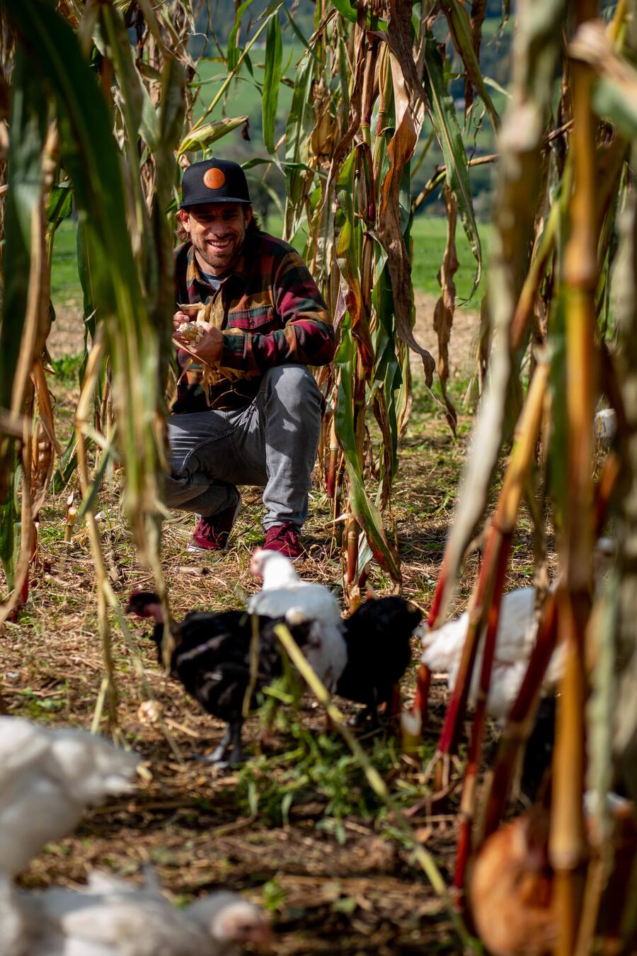 Marco Tessaro - Tarik Lange (Parkhuus) und Marco Tessaro (Luma) zu Besuch bei Robin Geisser, Geflügelzüchter - 1.10.20 - Copyright Olivia Pulver Luma Beef, Tarik Lange, Parkhuus, Robin Geisser, Geflügelzüchter © Olivia Pulver
