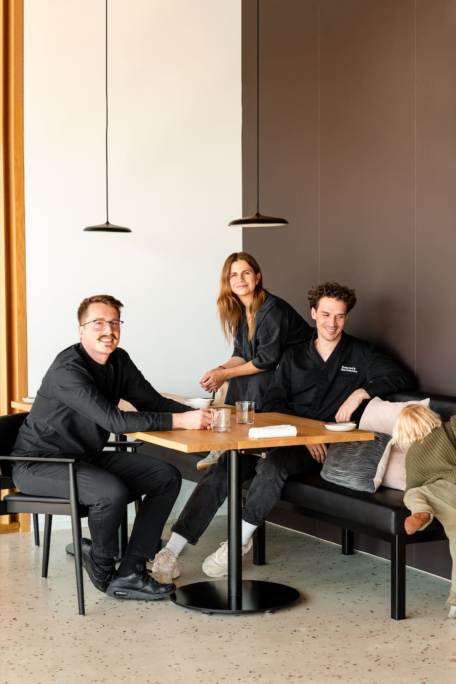Marco Appert, Adriana Hartmann, Dominik Hartmann (Chefkoch) - Restaurant Magdalena, Rickenbach (SZ) - Copyright Olivia Pulver - April 2022