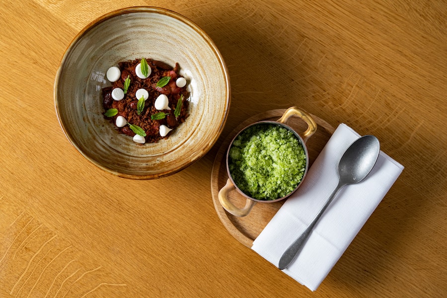 Sauerrahm Rhabarberkompott