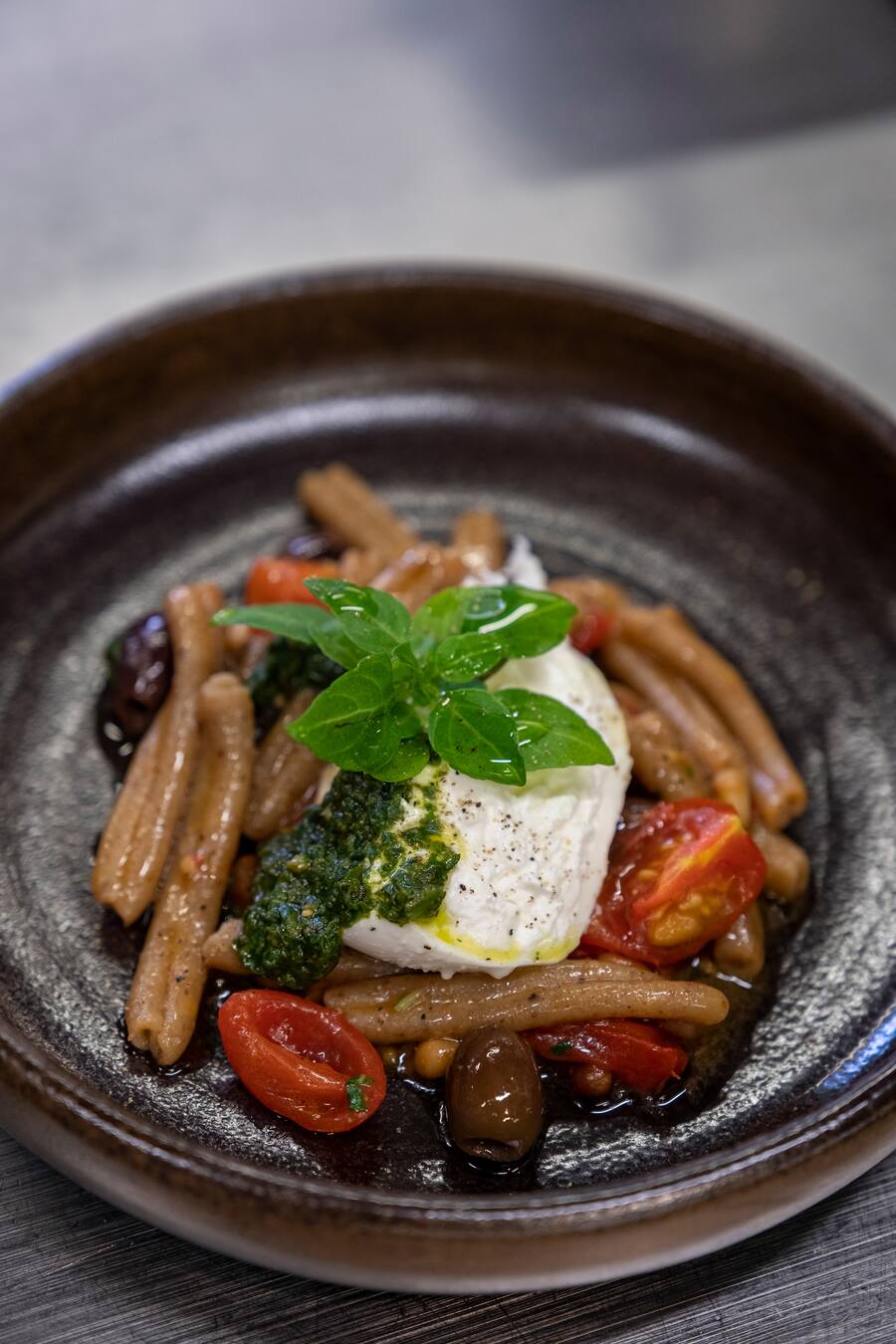 The Alpina Gstaad Zero Waste pasta pizza