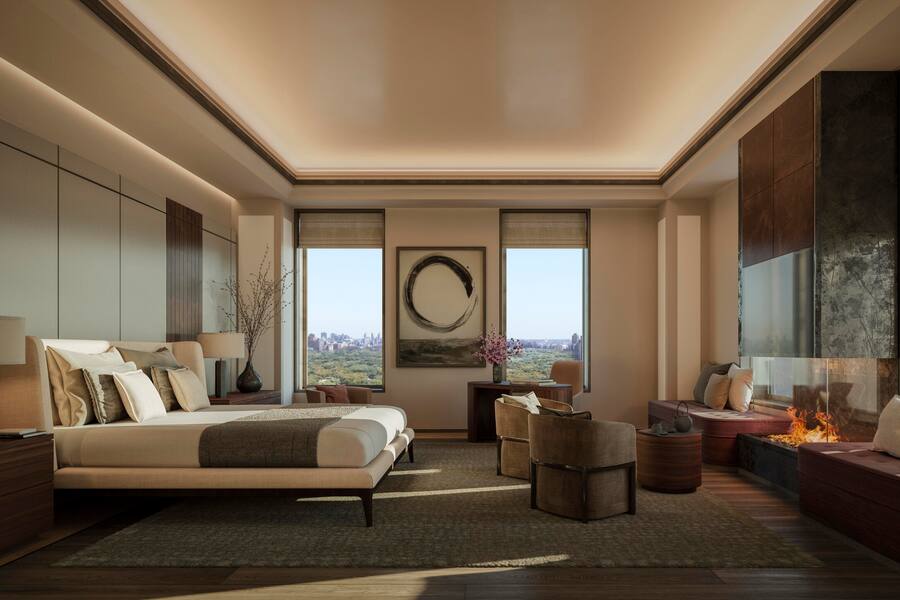 Aman Residence Bedroom, resi view 09.jpg Aman, New York © HO