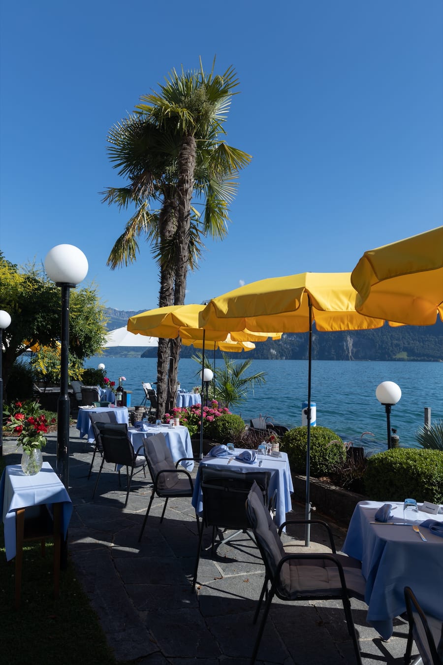 Restaurant GiardinoHotel Beau-Rivage, WeggisFotografiert am 02.07.2022