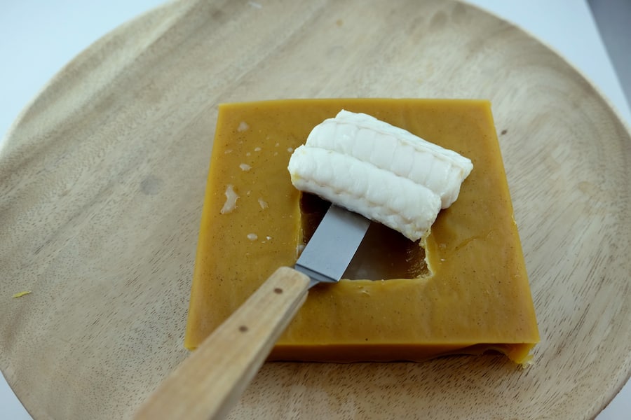 Seezungenfilet im Bienenwachs