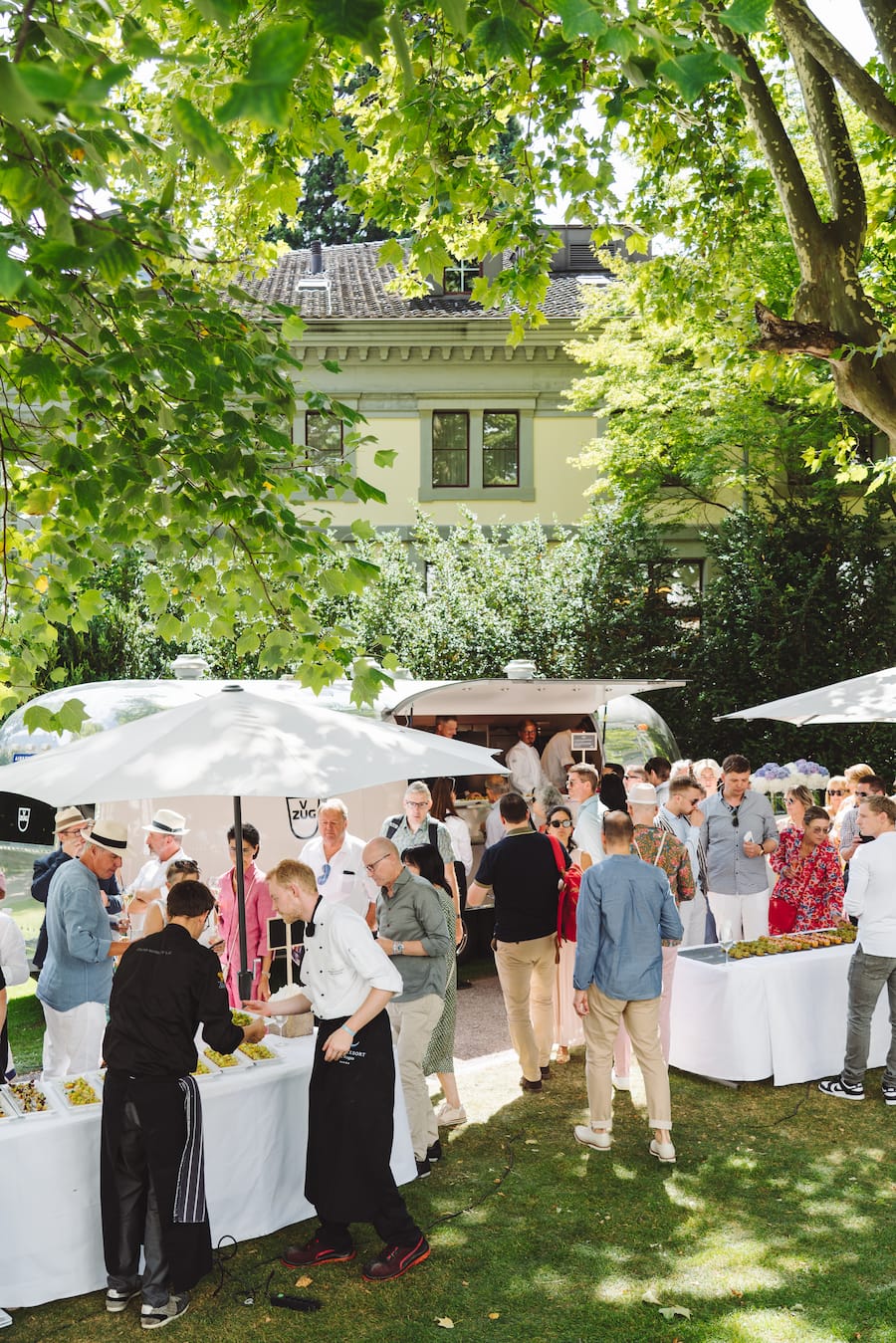 Amuse Bouche Stände an der GaultMillau Garden Party 2022 - Bad Ragaz - 14.8.2022 - Copyright Olivia Pulver