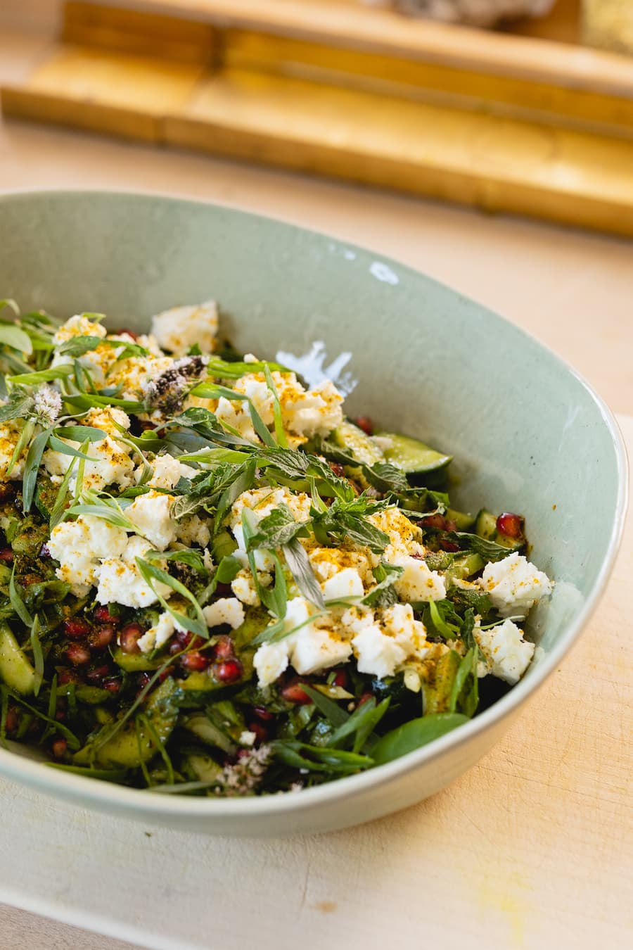 Tanja Grandits, Gurken-Feta-Salat mit Minz-Dressing, Tanja Vegetarisch