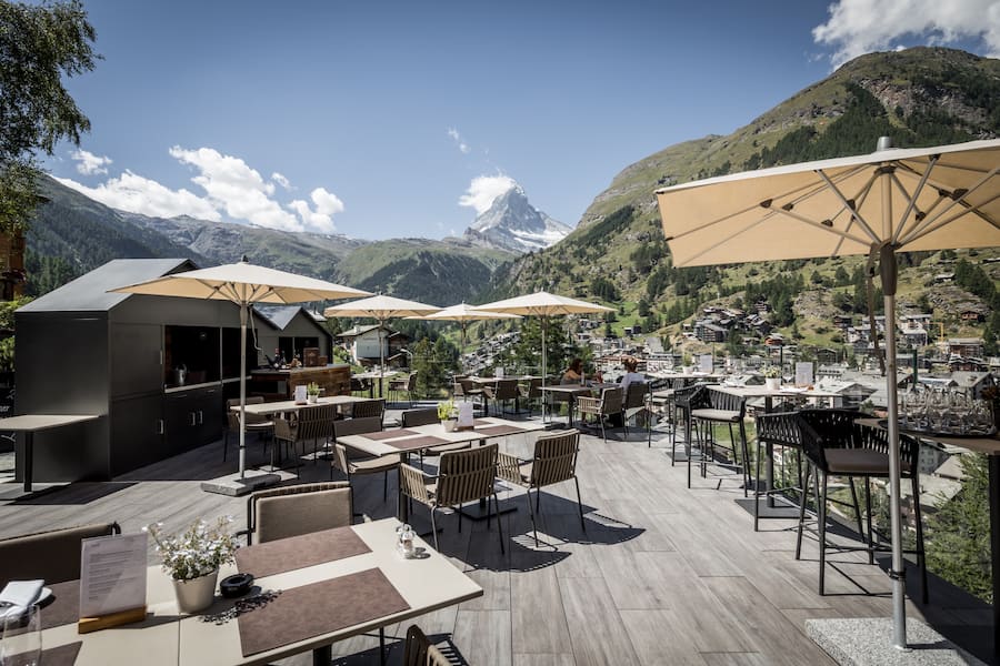 Chalet-Hotel Schönegg in Zermatt Infinity Terrasse