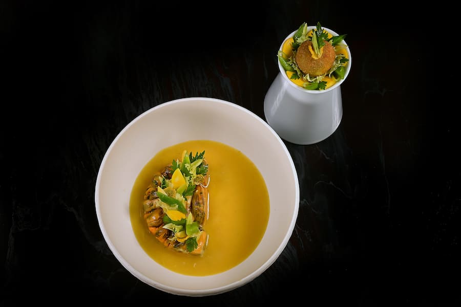 Gericht Moules Curry Balti von Franck Giovannini Hotel de Ville Crissier 2022