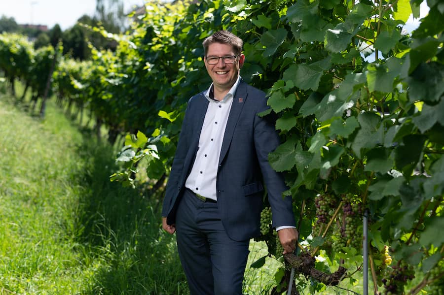 Nicolas Joss Präsident Swiss Wine Promotion Nationaler Tag der Weinlese 2022