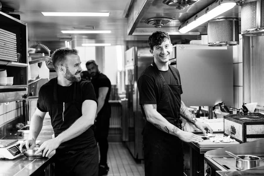 Thomas Brandner, Chefkoch und Andrea Vailati, Chef de Partie - Bauernschänke Zürich - 29.8.2022 - Copyright Olivia Pulver