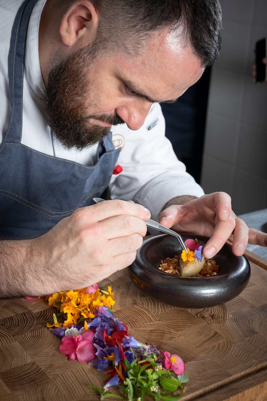 Restaurant des 3 tours à Bourguillon(FR) , chef Romain Paillereau.