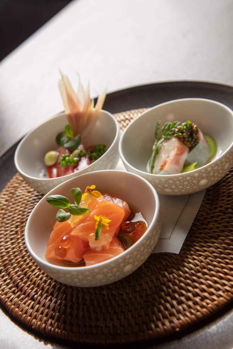 Sashimi klassische Art... Blauflossenthunfisch, Hamachi, Lachsbauch, Calamari