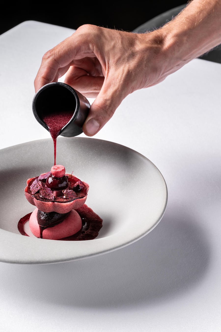 Gericht: Roter Shisho - Thai Kirsche - Rande - Bordeaux Rotwein