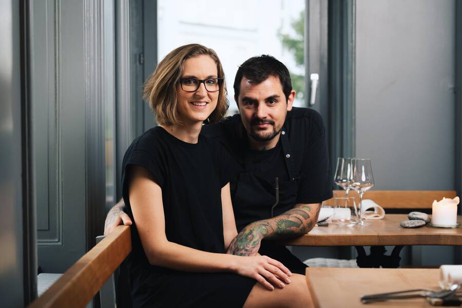 Restaurant Maihöfli Luzern - Küchenchef Oscar de Matos und Partnerin bzw. Gastgeberin Nadine Baumgartner - November 2021 - Copyright Olivia Pulver