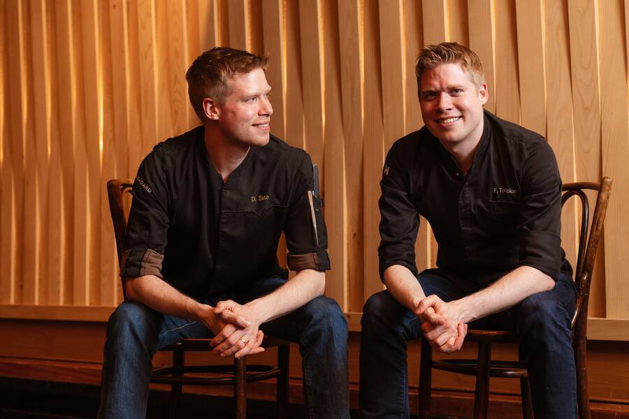 Dominik Sato, Fabio Toffolon, Restaurant zum äusseren Stand - fotografiert im Tschuggen Hotel in Arosa - 7. Januar 2022 - Copyright Olivia Pulver