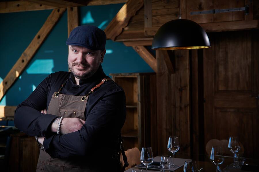 Verbier, le 12 décembre 2022 , Le Bistrot aux Attelas , Bert de Rycker © Sedrik Nemeth