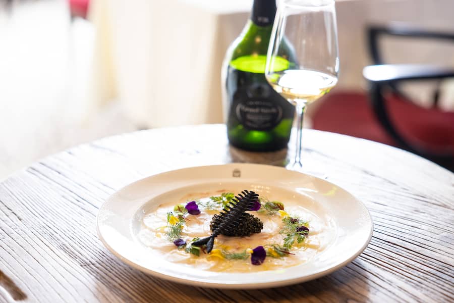 Wolfsbarsch Carpaccio Gstaad Palace