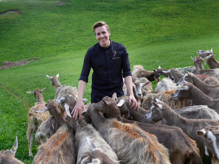 Jeron Achtjen und Thurgauer Geissen von Ziegenbauer Toni Odermatt