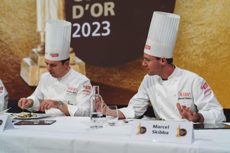 Jury: Marcel Skibba und Christian Nickel - KADI - Goldener Koch 2023 Halbfinale - Trafo Baden - Jan 2023 - Copyright Olivia Pulver