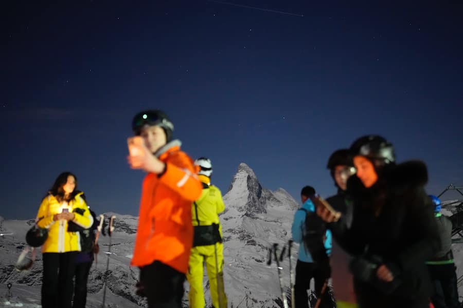 06.01.2023; Zermatt: Zermatt home of Winter; MONDSCHEINABFAHRT mit anschliessender Aper und Fondue im CERVO Mountain Resort. © Valeriano Di Domenico