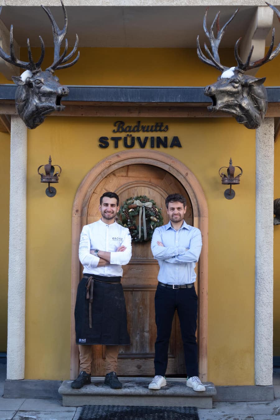 v.l. Samuel Carugati Küchenchef, Fabio Rovisi Geschäftsführer.