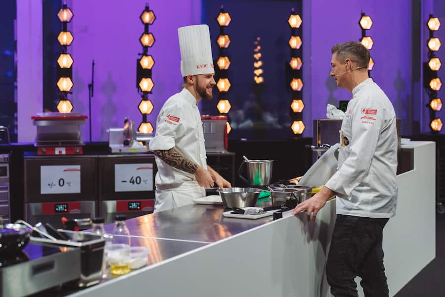 Christoph Bieri, Spital Riggisberg mit Ivo Adam - KADI - Goldener Koch 2023 Halbfinale - Trafo Baden - Jan 2023 - Copyright Olivia Pulver