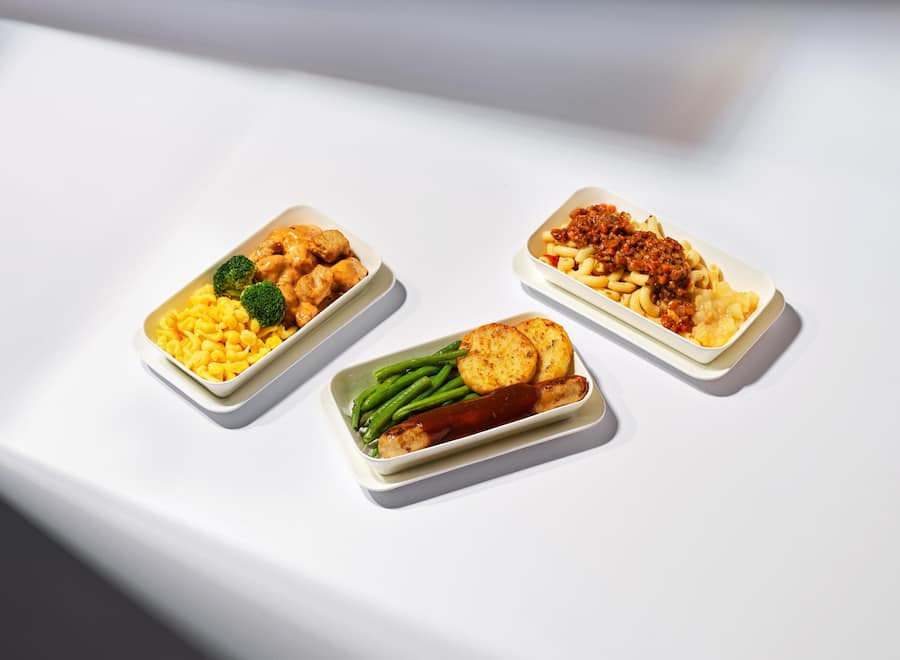 Menü in der Economy bei Swiss, von Bernadette Lisibach