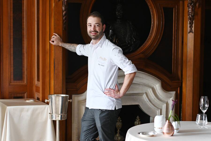 Chefkoch Reto Brändli. Restaurant "Lorenz Adlon Esszimmer" im Hotel Adlon in Berlin.