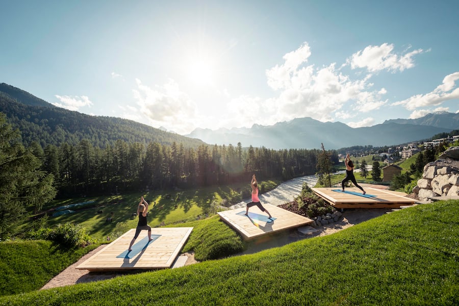 Yoga Plattform Kronenhof Pontresina
