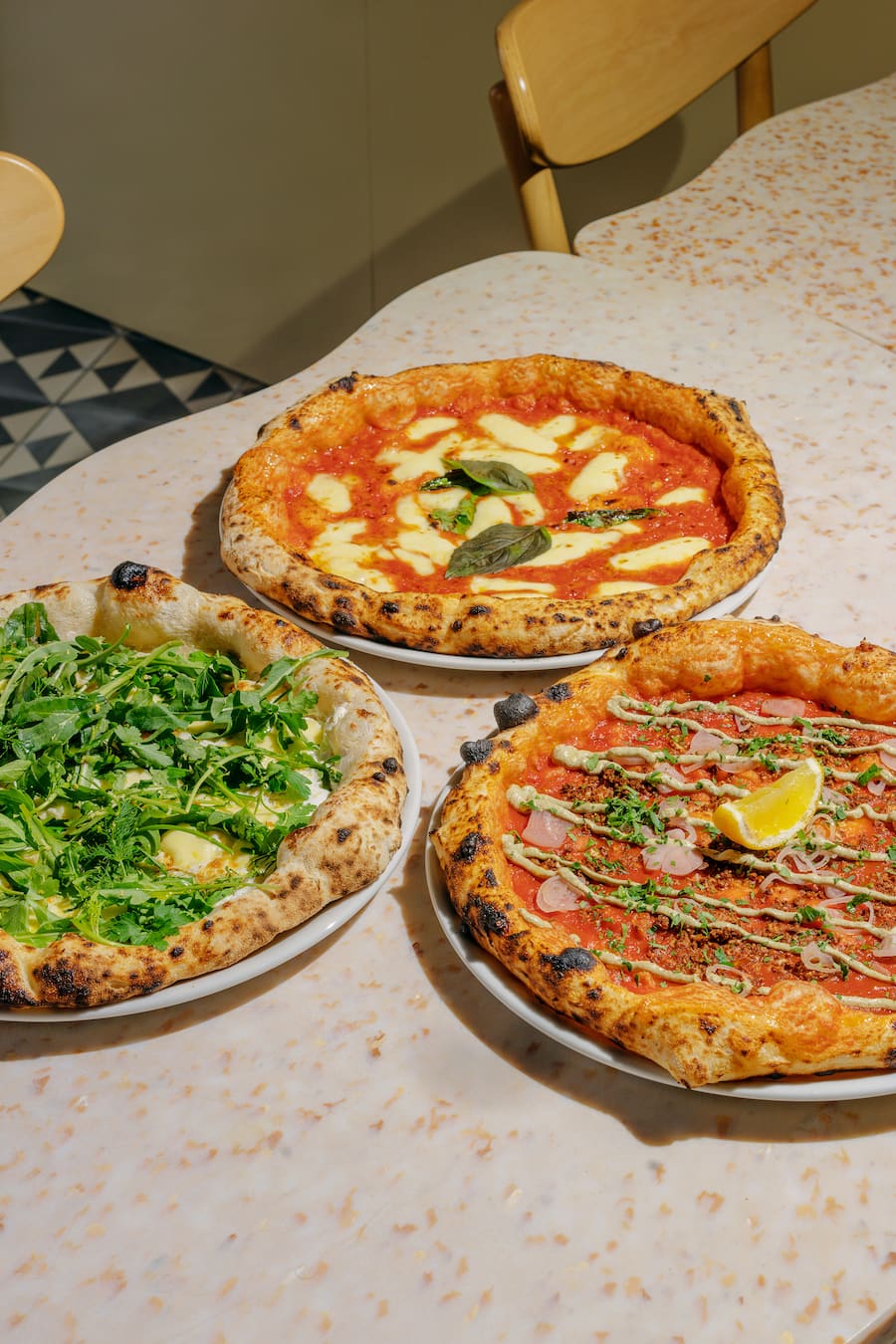 Alba Pizza Zürich mit Simon Bernhard, Meagan Cederbaum und Carmine Giannini