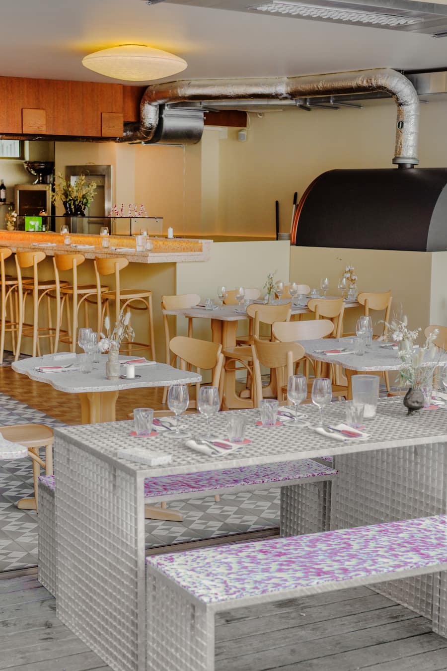 Alba Pizza Zürich mit Simon Bernhard, Meagan Cederbaum und Carmine Giannini